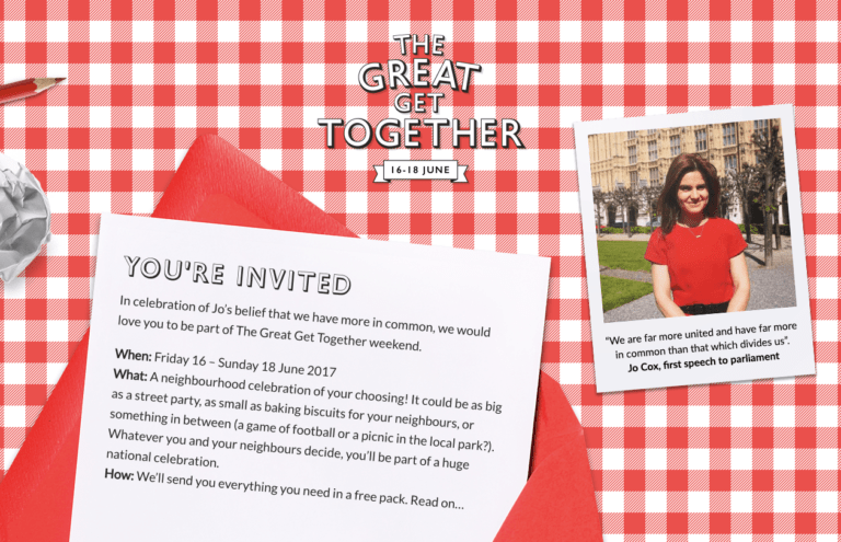 Eventbrite partner's with Jo Cox Foundation's The Great Get Together