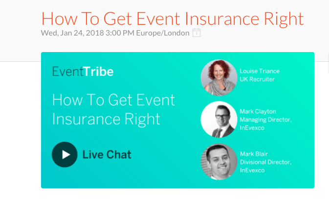 EventTribe insurance event