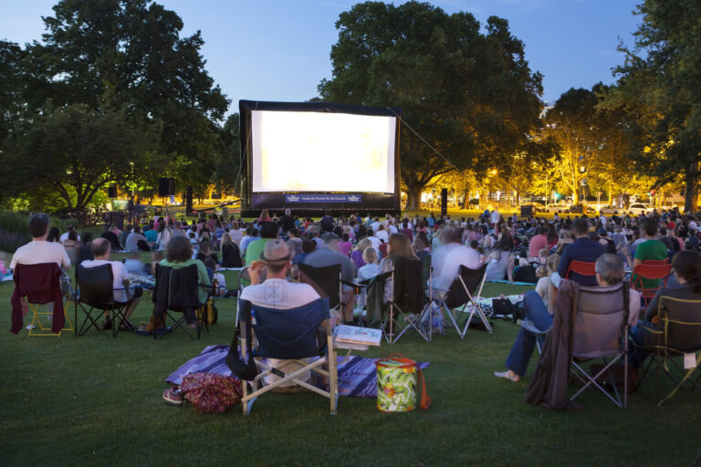 Outdoor cinema screening