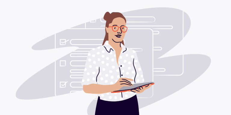 woman with a checklist