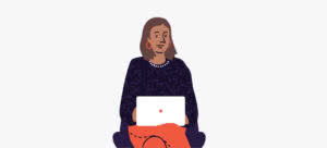 woman writing an event calcellation email