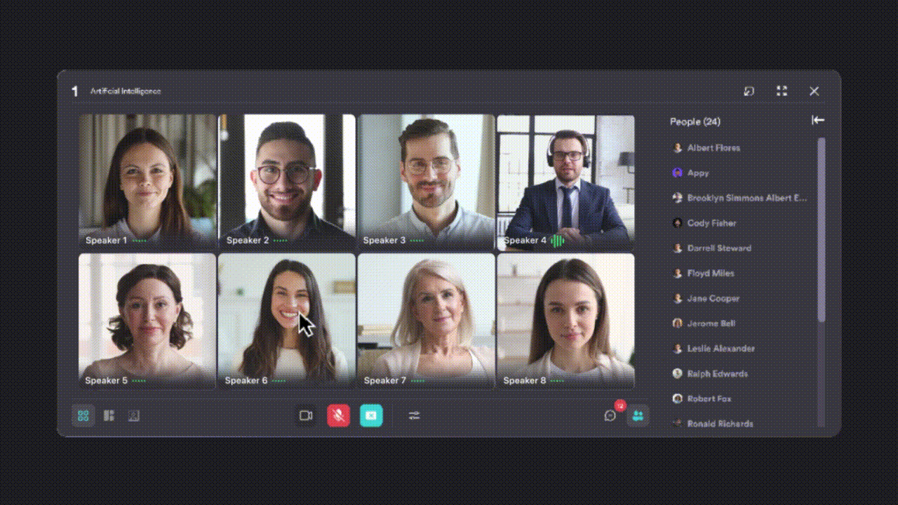 Screenview of Zoom chat
