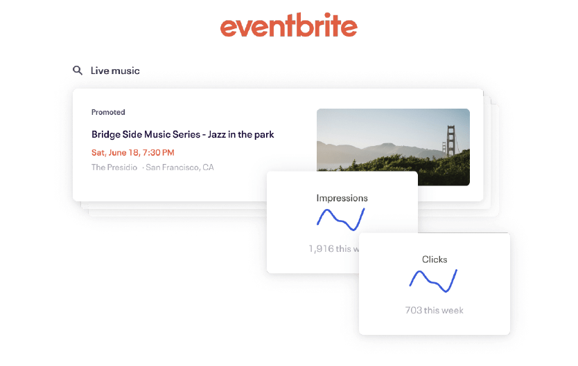 Screenshot of Eventbrite Ads and analytics