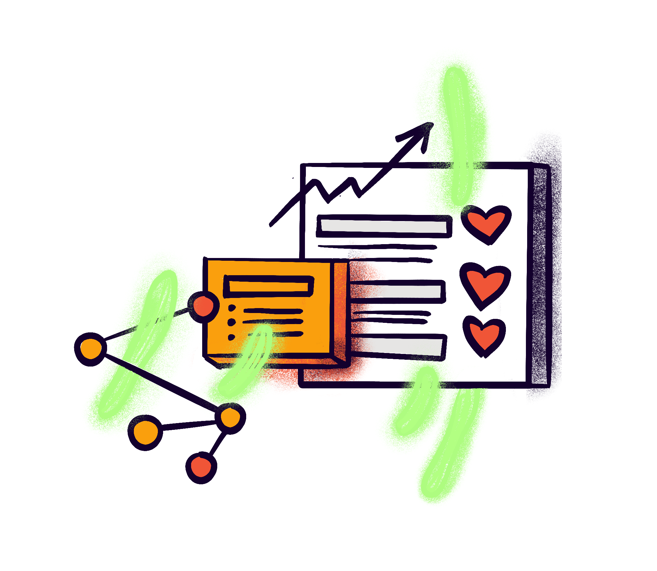 Abstract illustration representing AI tools for events.