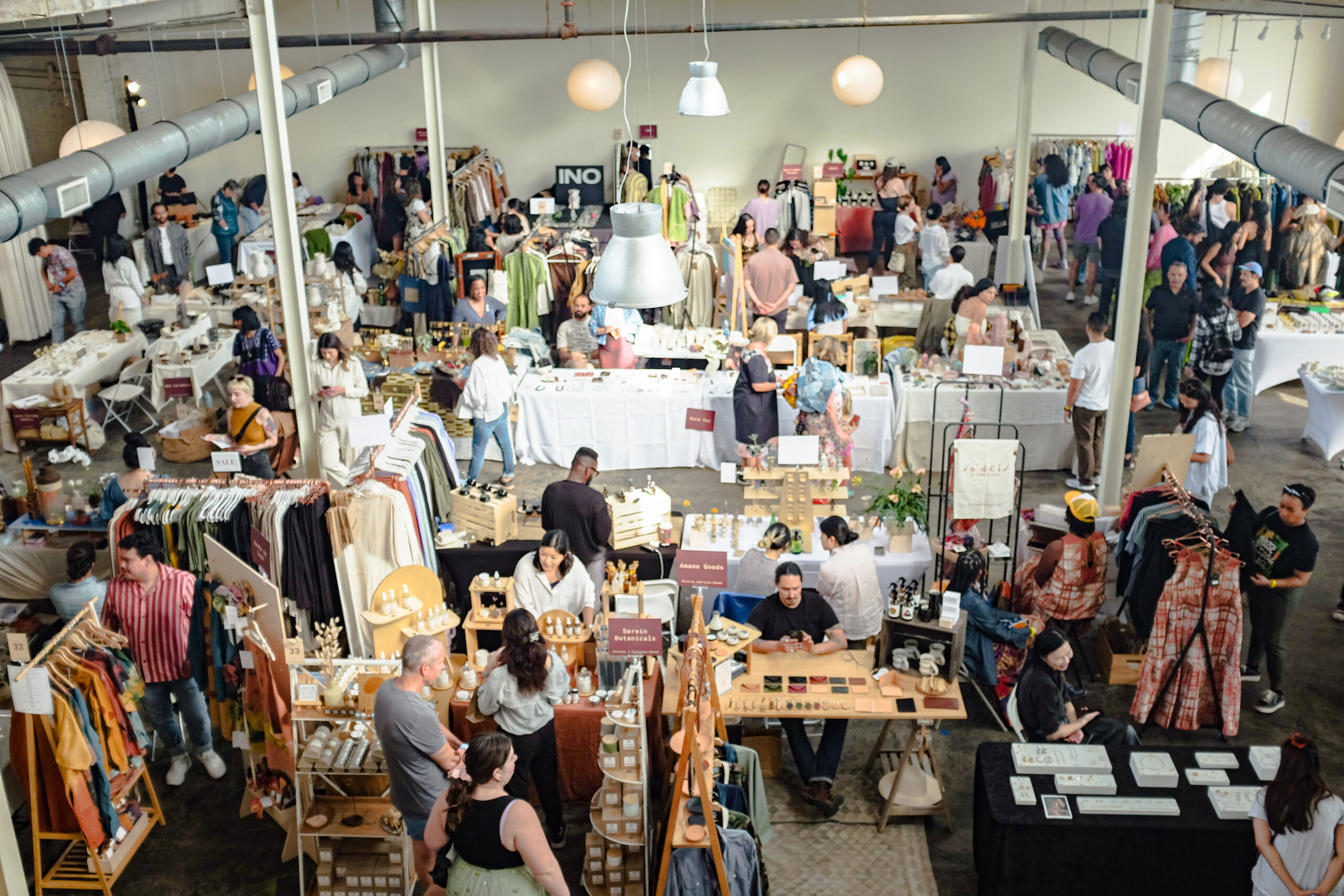 A photo of In Todo craft fair from inside the FRANKIE warehouse in LA 