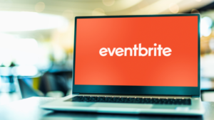 Picture of laptop with Eventbrite logo on screen